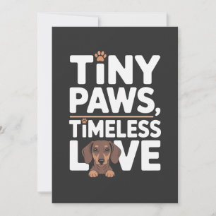 Convites Patas Pequenas Dachshund, Amor Atemporal