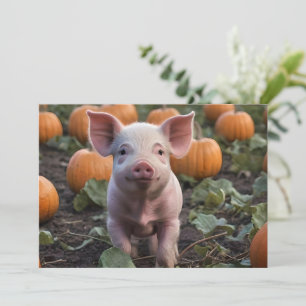 Convites **"Patch da Alegria: Um Feliz Porco de Bebê entre