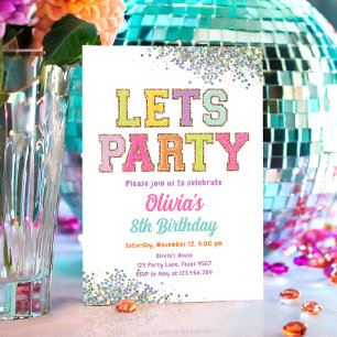 Convites Patch Letra Varsity Fashion Preppy Teen Birthday