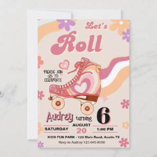 Convites Patinação de Rolo Vamos Rolando Aniversário