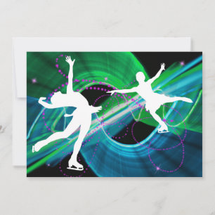 Convites Patinadores Artísticos Deslumbrantes no Gelo