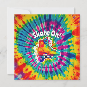 Convites Patinar Na Pista De Patins Tie Dye Hippie