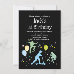 Convites Patinetes, Bikes, skates, passear por cima