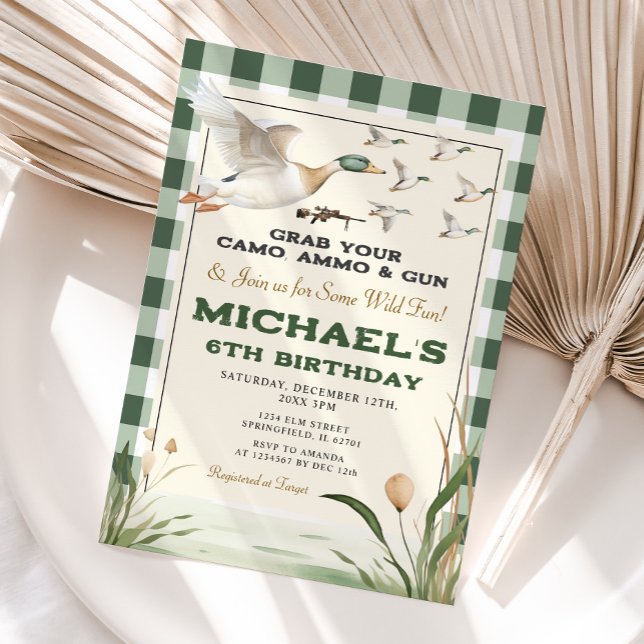Convites Pato caçando Agarre Sua Arma Brincadeira (Criador carregado)