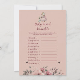 Convites Pato Cachorro Palavra Bebê | Jogo do chá de fralda