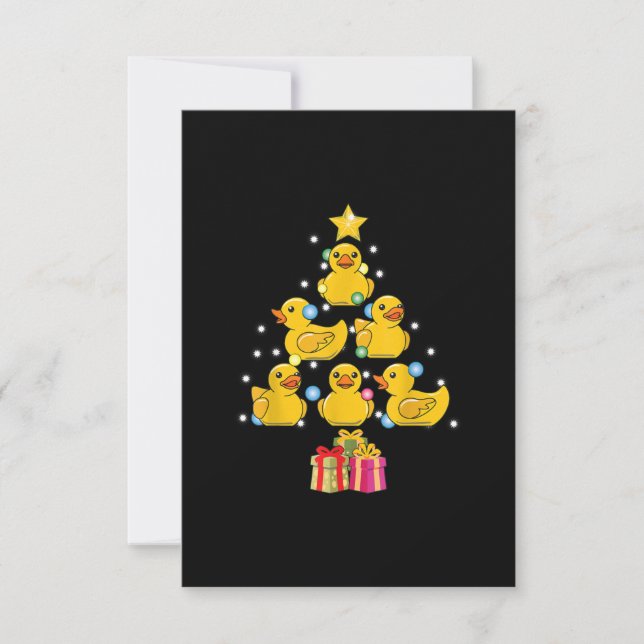 Convites Pato de Borracha Árvore de Natal Pato Quack Natal (Frente)