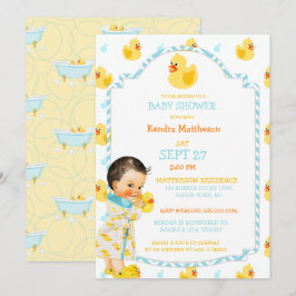 Convites Pato De Borracha Gênero Raro Aqua Amarelo Neutro