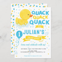 Pato de borracha Primeira festa de aniversário Ama