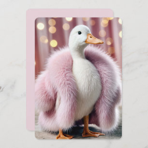 Convites Pato de festa de aniversário Vestindo um Casaco de