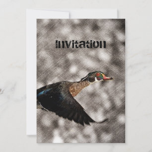 Convites Pato primitivo de madeira de aves aquáticas do Pa