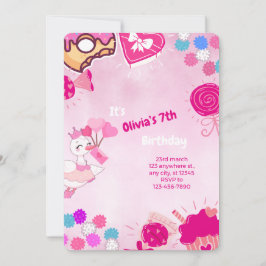 Convites Pato princesa rosa - aniversário personalizável