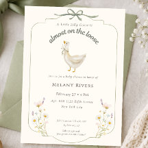 Pato Tolo à solta Chá de Bebê floral Sábio