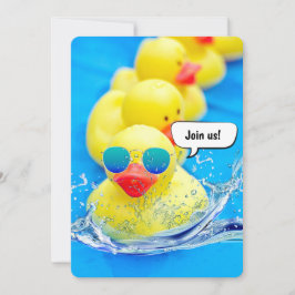 Convites Patos Amarelos Para Festa De Piscina De Aniversári