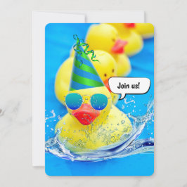 Convites Patos Amarelos Para Festa De Piscina De Aniversári