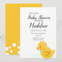 Patos de Borracha Desenhados à Mão Chá de Bebê