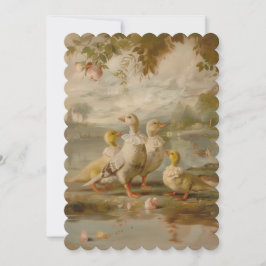 Convites Patos - Formato do convite: 12,7 cm x 17,8 cm