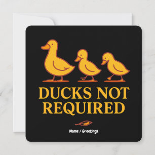 Convites Patos Não São Necessários Arte de Pato Minimalis