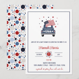 Convites Patriotic Baby Shower Invitation