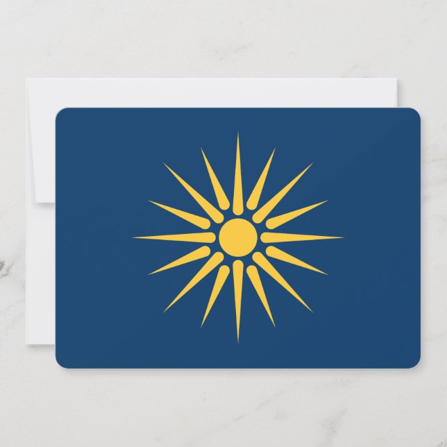 Convites Patriotic  invitations with Flag of Macedonia (Frente)