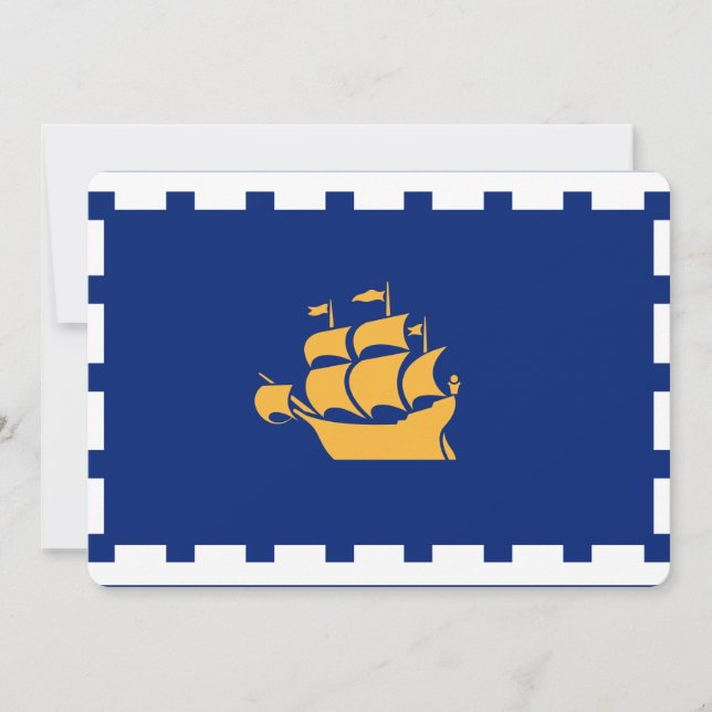 Convites Patriotic  invitations with Flag of Quebec City (Frente)