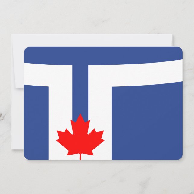 Convites Patriotic  invitations with Flag of Toronto (Frente)
