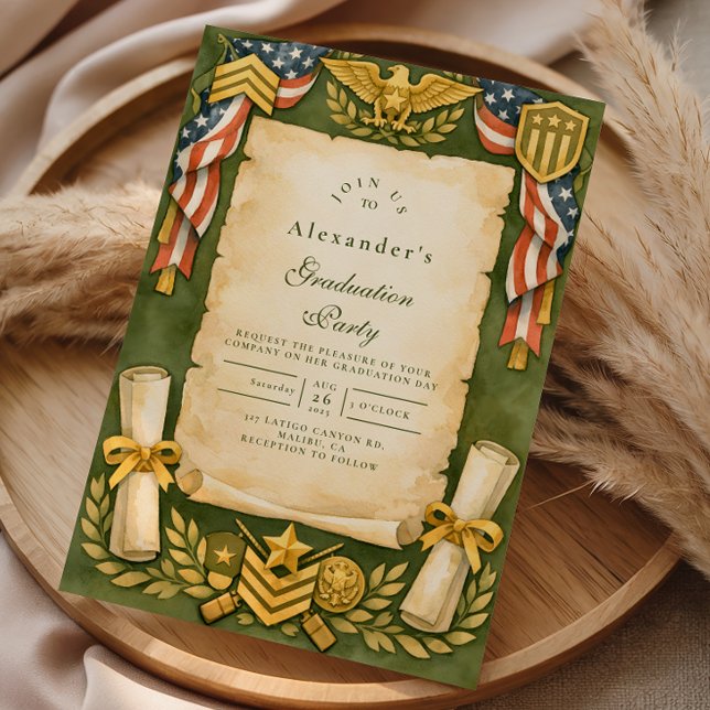 Convites Patriotic Military Graduation Party (Criador carregado)