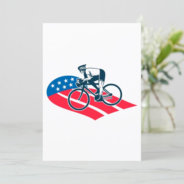 Convites Patriotic USA de ciclismo de bandeira americana em (Criador carregado)