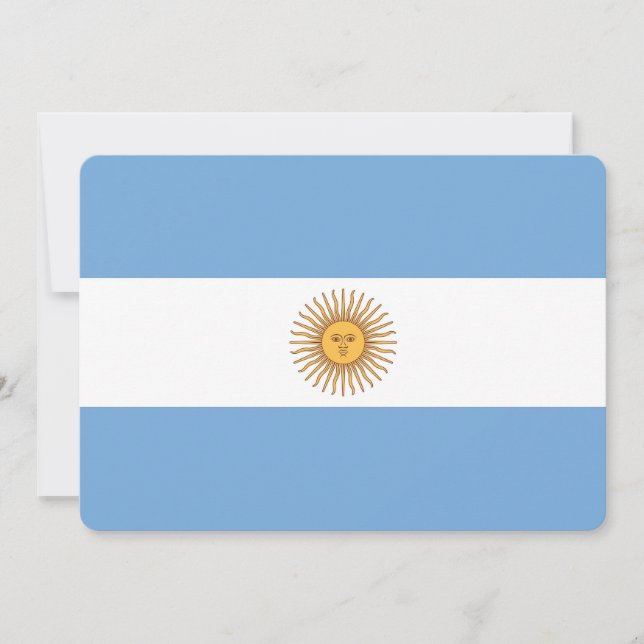 Convites patrióticos com a bandeira argentina (Frente)