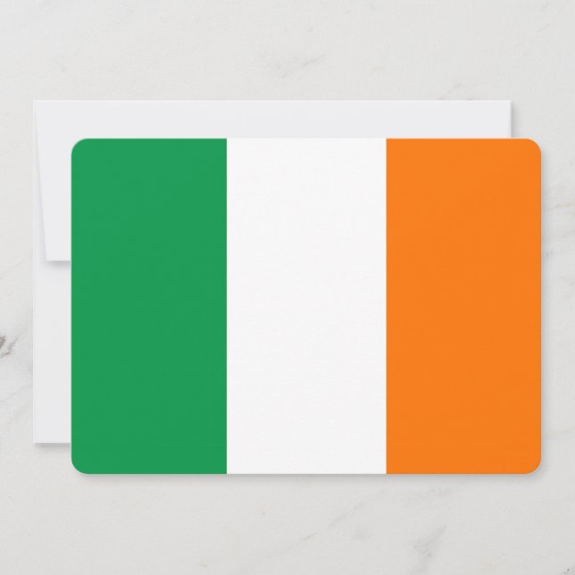 Convites patrióticos com a bandeira da Irlanda (Frente)