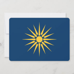 Convites patrióticos com a Bandeira da Macedônia