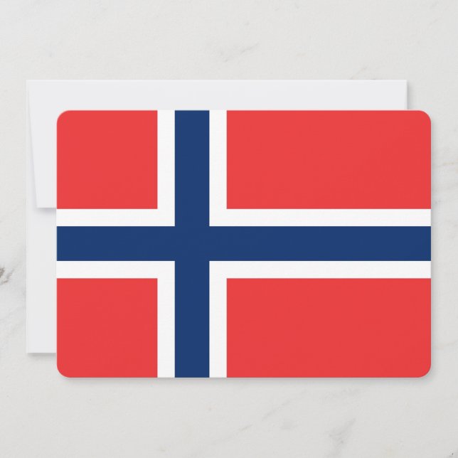 Convites patrióticos com a bandeira da Noruega (Frente)