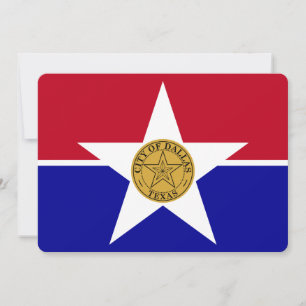 Convites patrióticos com a bandeira de Dallas