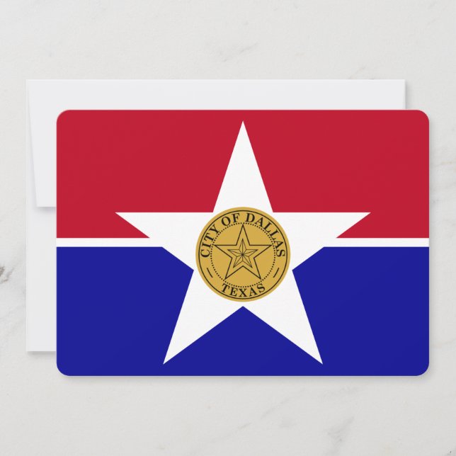Convites patrióticos com a bandeira de Dallas (Frente)