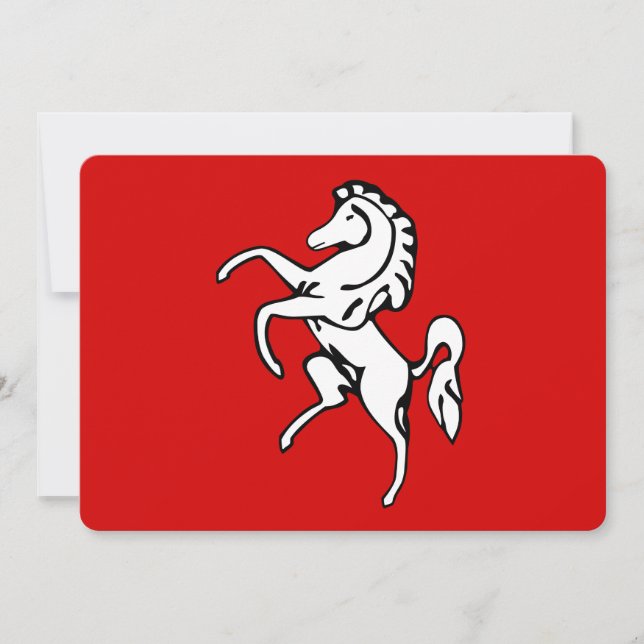 Convites patrióticos com a bandeira de Kent, Ingla (Frente)