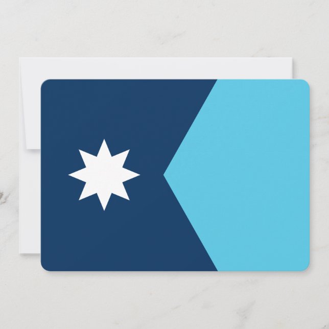 Convites patrióticos com a Bandeira de Minnesota (Frente)