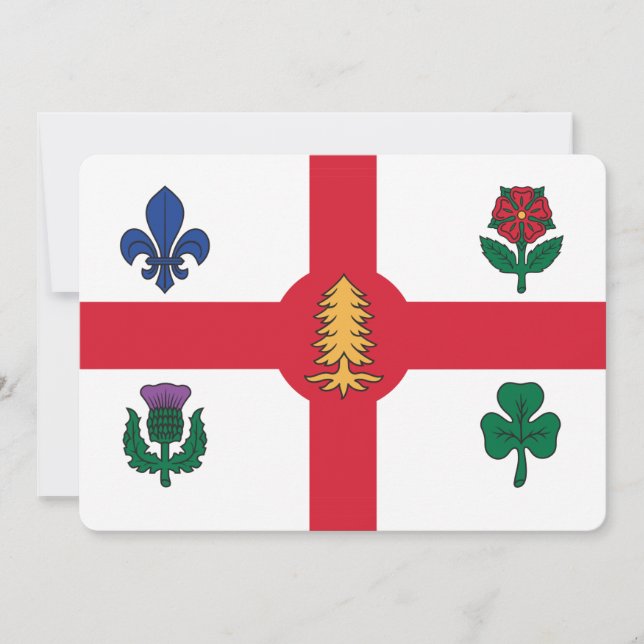 Convites patrióticos com a Bandeira de Montreal (Frente)
