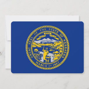 Convites patrióticos com a bandeira de Nebraska