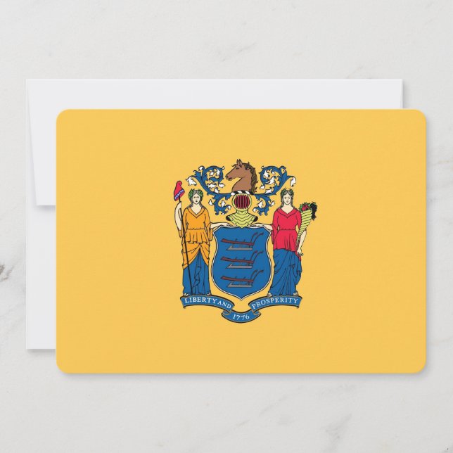Convites patrióticos com a bandeira de Nova Jersey (Frente)