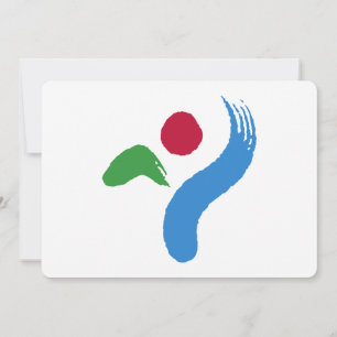 Convites patrióticos com a Bandeira de Seul