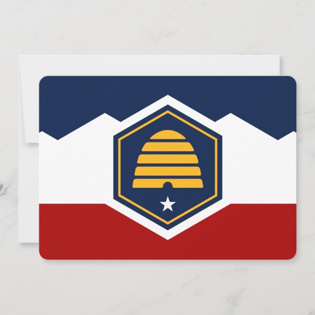 Convites patrióticos com a bandeira de Utah, EUA (Frente)