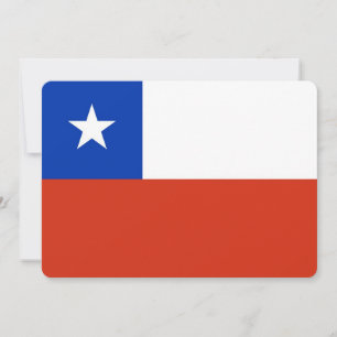 Convites patrióticos com a bandeira do Chile