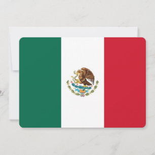 Convites patrióticos com a Bandeira do México