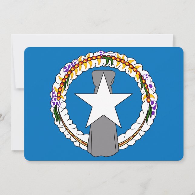 Convites patrióticos com a bandeira Norte Mariana (Frente)