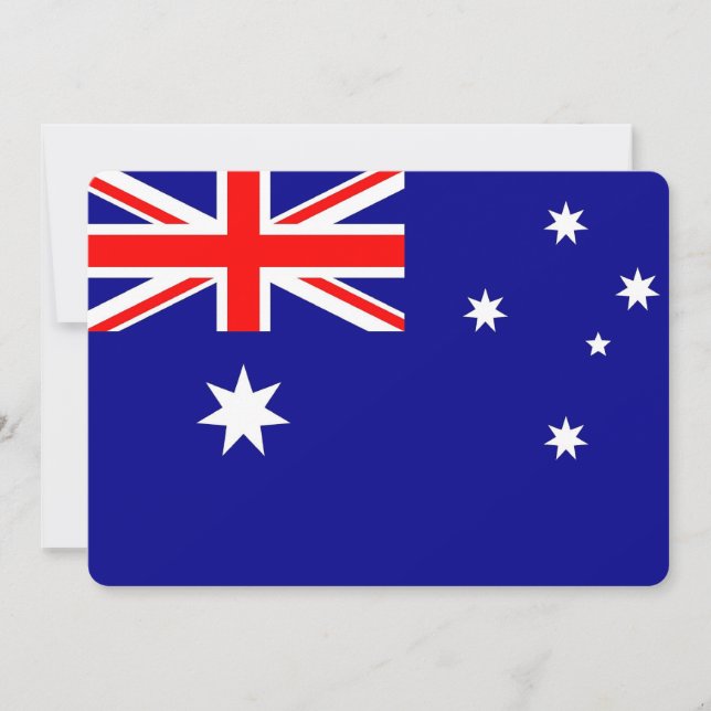 Convites patrióticos com bandeira australiana (Frente)