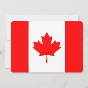 Convites patrióticos com bandeira canadense
