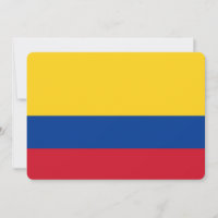 Convites patrióticos com bandeira colombiana