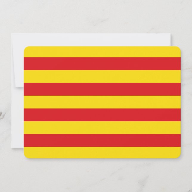 Convites patrióticos com bandeira da Catalunha (Frente)