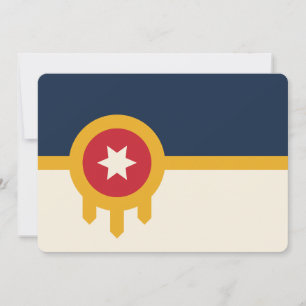 Convites patrióticos com bandeira da cidade de Tul