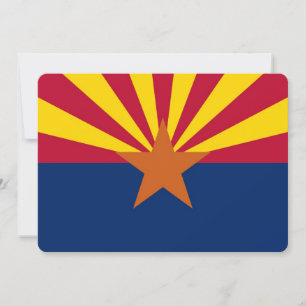 Convites patrióticos com bandeira de Arizona