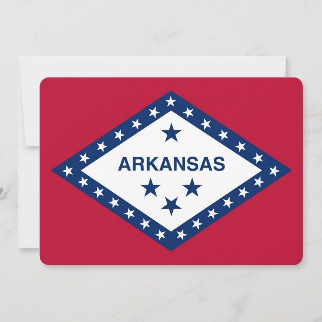 Convites patrióticos com bandeira de Arkansas (Frente)